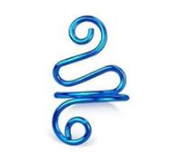 Crochet Tension Ring Adjustable Bendable Yarn Control Ring for Knitting Crocheting DIY Handmade Craft Alloy Material 1PCS (Light Blue)