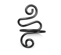 Crochet Tension Ring Adjustable Bendable Yarn Control Ring for Knitting Crocheting DIY Handmade Craft Alloy Material 1PCS (Black)