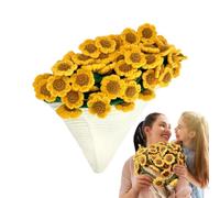 Crochet the Bouquet of Flowers | Soffitto di girasoli fatti a mano | Set di strisce per il lavoro manuale, solubili di sola cornice ideale per picnic, campeggio, divano e letto, morbido e accogliente