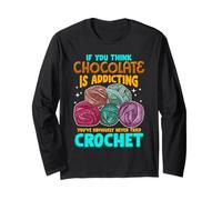 Crochet Theme Design Meme for Crochet Lovers Maglia a Manica