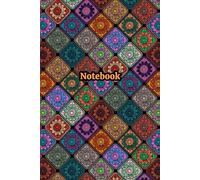 Crochet & Yarn Notebook: Geometric Print Blank Journal for Stationery Lovers, Crocheters, Knitters & Crafters. Granny Squares Themed. Use for Patterns, Project Planning and Creative Ideas.