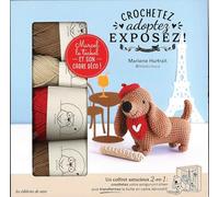 Crochetez, adoptez, exposez !: Marcel le teckel et son cadre déco ! Coffret avec accessoires