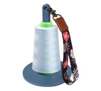 Crocheting Yarn Holder Knitting Thread Spooler Portable Yarn Spinner Reel | Lightweight Wood Spindle Strap | Knitting Sewing Crafting Embroidery, Smooth Rotating Skein Roller Hand Held Thread Dispenser
