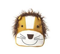 Crochetts | Zaino per bambini da 2 a 5 anni per asilo nido Simba lavorato all'uncinetto con lana di cotone ipoallergenica. Chiusura lampo doppia e maniglie regolabili. Colori giallo, bianco e marrone