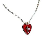 Croci alla moda con ciondolo a forma di cuore orecchini collana per stili unici e connessione emotiva abiti eleganti