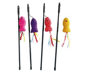 Croci C6098088 Juego para Gatos Varita Little Fish, 40 cm