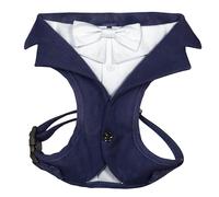Croci Ceremony Groom - Pettorina per cane maschio, Per Matrimoni, Smoking per cane, Regolabile, Blu, M/42-55 cm