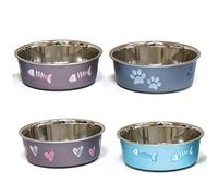 Croci Ciotola Acc Roxy Satin C Ol Ass 450Ml/14Cm Gatti o Cani, Multicolore, 14x14x10 cm