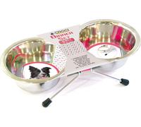 Croci Ciotola Doppia Dos con Supporto - 2x 1,89 L