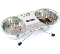 Croci Ciotola Doppia Dos con Supporto - 2x 470 ml