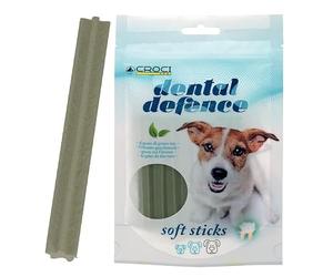Croci Dental Defence, Snack Cani per l'Igiene Orale, Bastoncini da Masticare, Pulizia Denti Cane, Gusto Tè Verde, 8 Pezzi, 60 g