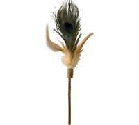 Croci Euphoria - Bacchetta Gioco per Gatti a base di Silvervine, a bastoncino con piuma di Pavone, con Silvervine Attrattivo per Felini e Cuccioli, 12 cm
