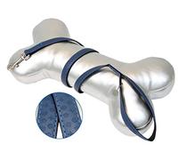 Croci Guinzaglio in Similpelle, Blu, 20 cm x 10 mm