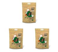 Croci Happy Farm - Premio masticativo per cani, snack cane naturale, alimento complementare proteico con verdure, Pollo e Spinaci, 80g (Confezione da 3)