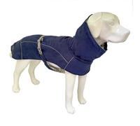 Croci Hiking K2 - Giacca impermeabile antivento invernale per cani con fodera termica imbottita, adatto fino a -20 C°, regolabile e ultraleggero, collo antipioggia, Blu, taglia 30 cm