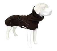 Croci Hiking Makalu - Giacca impermeabile antivento per cani con fodera termica, adatto fino a 5 C°, regolabile e ultraleggero, collo antipioggia, Nero, taglia 35 cm