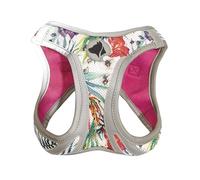 Croci Hiking Reflective Tropical - Pettorina riflettente catarifrangente per cani, regolabile e imbottita, doppia chiusura di sicurezza velcro e fibbia, taglia L 46-53 cm