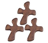 Croci in Legno Piccole - Croce Cristiana Piccola in Legno | Crocifisso a mano di preghiera | Set di 3 croci confortanti per pregare | Croci portatili | Tenendo Crocifisso Per La Casa