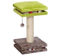 CROCI INTERACTIVE FLOORS, Tiragraffi Albero per gatti con torre in fibra, Centro attività per gatti, Torre per Gatti Dimensioni 35x35x50 cm