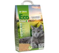 Croci Lettiera Eco Clean 10 L - Lettiera Gatti agglomerante, Biodegradabile si getta nel WC, 100% vegetale, Sabbia Antiodore di lunga durata