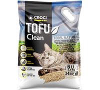 (TG. 6lt (Confezione da 2)) Croci Lettiera Tofu Clean 6L - Lettiera Gatti agglom