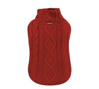Croci Maglioncino per cani Winter Trail, taglia dorso 40 cm, regolabile e foderato, con foro per guinzaglio e pettorina, colore rosso