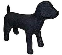 Croci Manichino Cane XS - Manichino da Esposizione vetrina Dorso 25 cm, per Cappotto Impermeabile Maglioncino e Felpa, modellino Sartoriale Peluche in Tessuto Nero, Gambe Regolabili