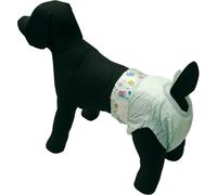 Croci Dog Nappy - Mutanda Assorbente per cani femmine, taglia L - Ø 34-48 cm, Pannolino igienico ciclo e pipi cane, Antiodore, Usa e getta, Chiusura adesiva regolabile, 10 pz