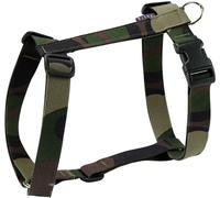 Bobby Camouflage - Pettorina per Cani Taglia S, Lunghezza Girocollo 22-32 cm, Circonferenza Petto 28-41 cm con Anello in Metallo, Colore Mimetico Khaki