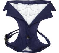 Croci Ceremony Groom - Pettorina per cane maschio, Per Matrimoni, Smoking per cane, Regolabile, Blu, S/35-45 cm