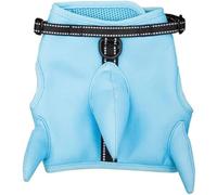 Croci Pettorina per Cane Morbida e Regolabile con Simpatica Pinna da squalo/Pettoirna con Chiusura in Velcro Regolabile/per Cani di Tutte Le Taglie, Multicolore, 30-39 CM