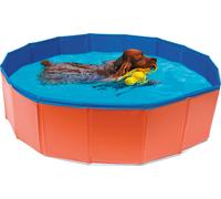 CROCI PISCINA Pieghevole per cani, Vasca da bagno per cani in PVC, Parco giochi per cani all'aperto, Dimensioni: 120X30cm