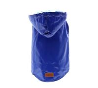 Croci Raindrop Blue - Impermeabile per cani taglia piccola e media, cappotto antivento, giubbotto con cappuccio e foro per guinzaglio, colore Blu, taglia 30 cm