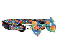 Croci Sicily Blue Citrus - Collare per cani in Nylon Regolabile, con Papillon removibile, Taglia S / 28-44 x 1,5 cm