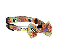 Croci Sicily Maioliche - Collare per cani in Nylon regolabile, con papillon removibile, Taglia S / 28-44 x 1,5 cm