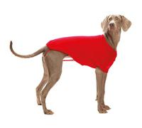 Croci Siviglia - Maglioncino dolcevita invernale per cani, giacca cappotto con foro guinzaglio pettorina e elastici zampe, colore Rosso, taglia 55 cm