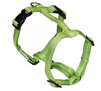 Croci Soft Reflective - Pettorina per cani ad H, Pettorina per cani Cane Taglia Media Piccola Grande in Nylon, Regolabile, 35-50 x 1,5 CM/Verde