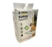 Croci Super Nappy Daisy - Tappetini Igienici per Cani 84X57 cm 30 Pezzi - Traverse Cani e Animali Domestici, per Pipi Cane e Gatto Ultra Assorbenti Usa e Getta, Antiodore e Profumati