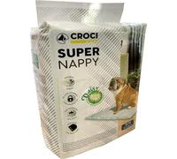 Croci Super Nappy Daisy - Tappetini Igienici per Cani 57X54 cm 30 Pezzi - Traverse Cani e Animali Domestici, per Pipi Cane e Gatto Ultra Assorbenti Usa e Getta, Antiodore e Profumati