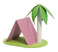 Croci Tiragraffi per Gatti a Forma di Isola | Albero tiragraffi per Gatti |Misure 38X38X40 CM, Multicolor