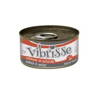 Croci Vibrisse Cibo umido per gatti a base di Salmone al naturale, alimento naturale senza coloranti e conservanti, 24 lattine da 70 g
