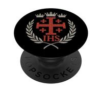 Crociati Gerusalemme Croce Cavalieri Templari - Cattolica PopSockets PopGrip Adesivo