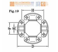 CROCIERA CARDANICA 23,84 x 61,30 per Claas Dominator 108/118 - CR386
