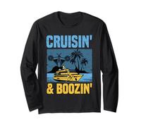 Crociera Booze Cruise Design Divertente Bevande Vacanza Maglia a Manica