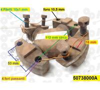 Crociera cardanica trasmissione c/due blocchetti filettati e due c/fori passanti