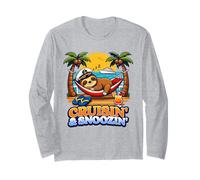 Crociera E Snoozing Divertente Crociera Bradipo Vacanza Maglia a Manica