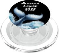Crociera in Alaska 2025 Nave per le vacanze Balena oceanica e famiglia PopSockets PopGrip per MagSafe