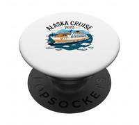 Crociera in famiglia in Alaska 2025 divertente vacanza innevata PopSockets PopGrip Adesivo
