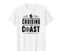 Crociera sulla Costa Laguna Beach California Sail Boat Captain Maglietta