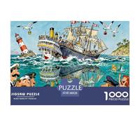 Crociere nel Triangolo delle Bermuda Puzzle in Legno Impermeabile DIY Puzzles Da 1000 Pezzi Per Adulti Divertenti Giochi Di Impegnativi